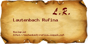 Lautenbach Rufina névjegykártya